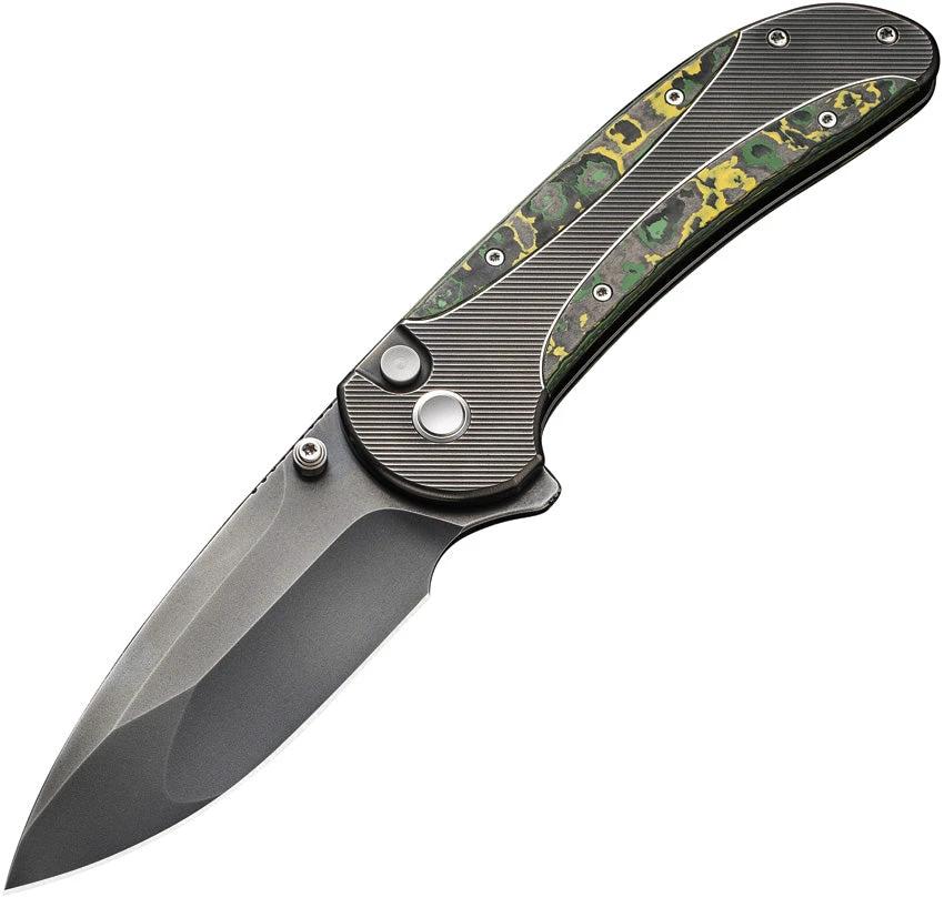 We Knife Co Ltd Zizzit Button Lock Toxic Storm WE23031-4 by We Knife Co Ltd