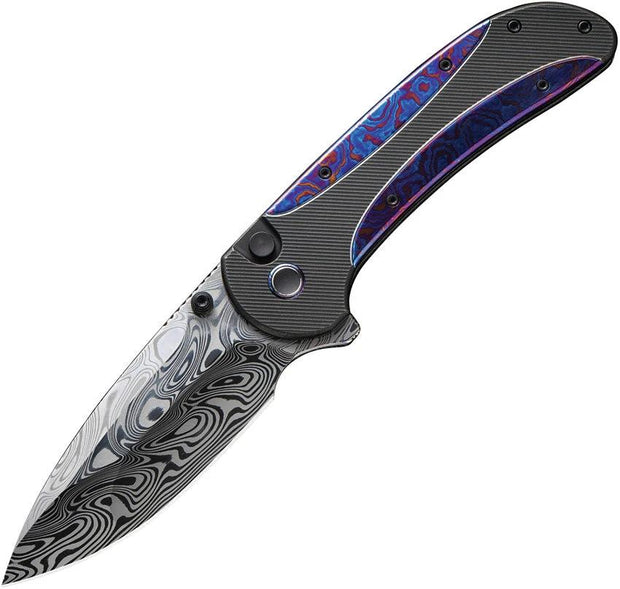 We Knife Co Ltd Zizzit Button Lock Timascus WE23031-DS1 by We Knife Co Ltd