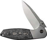 We Knife Nitro OG Framelock EDC Knife Satin CPM 20CV Blade With Marble Carbon Fiber Inlay by We Knife Co Ltd