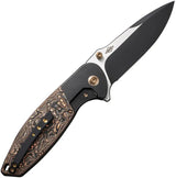 We Knife Nitro OG Framelock - Copper Foil Carbon Fiber Inlay With Titanium Handle For Precision EDC by We Knife Co Ltd