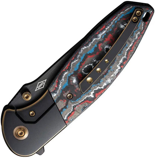We Knife Nitro OG Framelock Nebula EDC Knife - CPM-20CV Blade, Titanium Handle With Nebula Carbon Fiber Inlay by We Knife Co Ltd