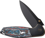 We Knife Nitro OG Framelock Nebula EDC Knife - CPM-20CV Blade, Titanium Handle With Nebula Carbon Fiber Inlay by We Knife Co Ltd