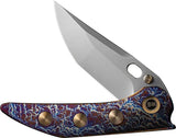 We Knife Attor WE23037-2 - Framelock Folding Knife Flame Titanium Handle CPM-20CV Blade For EDC Enthusiasts by We Knife Co Ltd