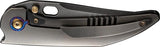 We Knife Co Ltd Attor Framelock Knife Gray Titanium Handle CPM20CV Blade With Thumb Stud For Quick Outdoor Deployment by We Knife Co Ltd