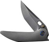 We Knife Co Ltd Attor Framelock Knife Gray Titanium Handle CPM20CV Blade With Thumb Stud For Quick Outdoor Deployment by We Knife Co Ltd