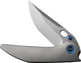 We Knife Attor Framelock Folding Knife - Bead-Blast CPM-20CV Blade With Titanium Handle For EDC by We Knife Co Ltd
