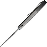 We Knife Attor Framelock Damasteel WE23037-DS1 EDC Knife With Titanium Handle Flame Anodized - Damasteel Blade by We Knife Co Ltd