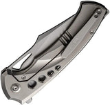 WE Knife Swiftfin Framelock CPM 20CV Titanium Bead Blast EDC Knife - Clip Point, Extended Tang, Storage Case Included by We Knife Co Ltd