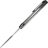 WE Knife Swiftfin Framelock CPM 20CV Titanium Bead Blast EDC Knife - Clip Point, Extended Tang, Storage Case Included by We Knife Co Ltd