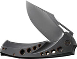 We Knife Swiftfin Framelock EDC Knife - Premium CPM-20CV Blade With Gray Titanium Handle And Extended Tang by We Knife Co Ltd