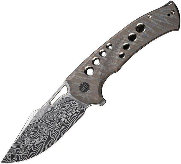We Knife Co Ltd Swiftfin Framelock Damasteel WE23051-DS1 by We Knife Co Ltd