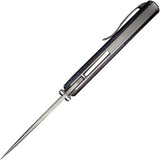 We Knife Swordfin Linerlock Flame WE23067-1 - Premium CPM-20CV Tanto Blade With Titanium Onlay by We Knife Co Ltd
