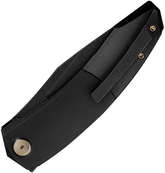 We Knife Sine Wave Nested Linerlock WE23069B-1 - Black Stonewash M390 Folding Knife For EDC Enthusiasts by We Knife Co Ltd