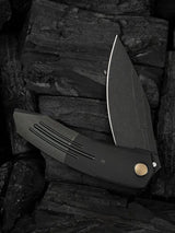 We Knife Sine Wave Nested Linerlock WE23069B-1 - Black Stonewash M390 Folding Knife For EDC Enthusiasts by We Knife Co Ltd