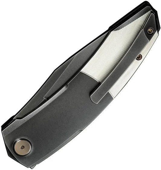 WE Knife Sine Wave Nested Linerlock EDC Knife - Premium M390 Blade With Gray Titanium Handle by We Knife Co Ltd