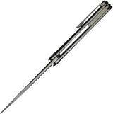 We Knife Sine Wave Nested Linerlock Damasteel Blade EDC Knife - Bead-Blast Titanium Handle by We Knife Co Ltd