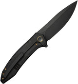 We Knife Acuminal Framelock Knife - Black Vanax Blade And Titanium Handle For EDC Enthusiasts by We Knife Co Ltd
