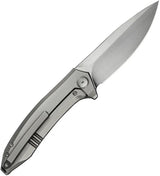 We Knife Acuminal Framelock Folding Knife With Vanax Blade Extended Tang Bead Blast Titanium Handle - Premium EDC by We Knife Co Ltd