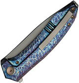 WE Knife Acuminal Framelock Flame Titanium Folding Knife - Vanax Blade and Extended Tang for EDC Enthusiasts by We Knife Co Ltd