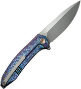 WE Knife Acuminal Framelock Flame Titanium Folding Knife - Vanax Blade and Extended Tang for EDC Enthusiasts by We Knife Co Ltd