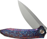 WE Knife Acuminal Framelock Flame Titanium Folding Knife - Vanax Blade and Extended Tang for EDC Enthusiasts by We Knife Co Ltd