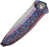 WE Knife Acuminal Framelock Flame Titanium Folding Knife - Vanax Blade and Extended Tang for EDC Enthusiasts by We Knife Co Ltd