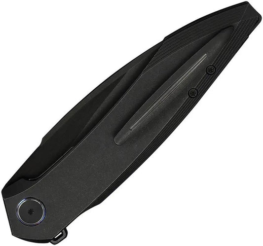 We Knife Fluxor Nested Linerlock Wharncliffe Premium EDC Knife - 4 Inch Bohler M390 Blade In Black Titanium by We Knife Co Ltd