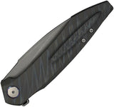 We Knife Fluxor Linerlock Folding Knife M390 Wharncliffe Blade With Tiger Striped Anodized Titanium Handle EDC by We Knife Co Ltd