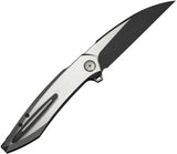 We Knife Fluxor WE23071-4 - Premium Nested Linerlock Wharncliffe Knife With M390 Satin Titanium Handle by We Knife Co Ltd