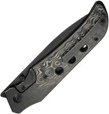 We Knife Guthrie Bolster Lock Knife - CPM 20CV Blade Black Stonewash Finish Titanium Handle Rose Carbon Fiber Inlay by We Knife Co Ltd