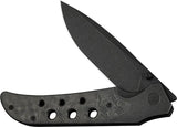 We Knife Guthrie Bolster Lock Knife - CPM 20CV Blade Black Stonewash Finish Titanium Handle Rose Carbon Fiber Inlay by We Knife Co Ltd