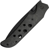We Knife Guthrie Bolster Lock Knife - CPM 20CV Blade Black Stonewash Finish Titanium Handle Rose Carbon Fiber Inlay by We Knife Co Ltd