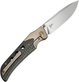 We Knife Guthrie Bolster Lock Champ EDC Knife - CPM 20CV Satin Blade With Titanium Carbon Fiber Inlay by We Knife Co Ltd