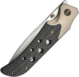 We Knife Guthrie Bolster Lock Champ EDC Knife - CPM 20CV Satin Blade With Titanium Carbon Fiber Inlay by We Knife Co Ltd
