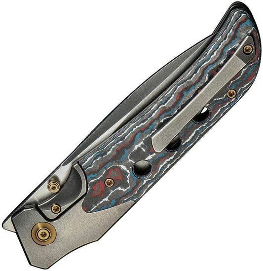 WE Knife Guthrie Bolster Nebula Lock EDC Knife - CPM-20CV Blade With Titanium Handle And Nebula Carbon Fiber Inlay by We Knife Co Ltd
