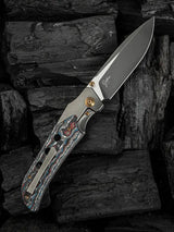 WE Knife Guthrie Bolster Nebula Lock EDC Knife - CPM-20CV Blade With Titanium Handle And Nebula Carbon Fiber Inlay by We Knife Co Ltd