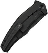 We Knife Co Kyklos Framelock EDC Knife - M390 Titanium Handle Black Stonewash Extended Tang Pocket Clip by We Knife Co Ltd