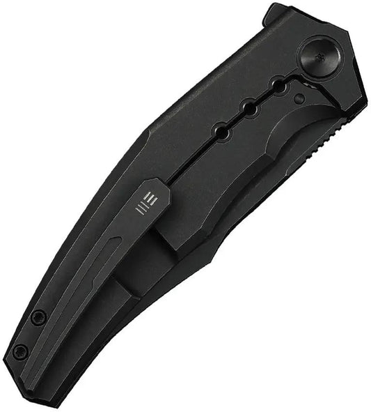 We Knife Co Kyklos Framelock EDC Knife - M390 Titanium Handle Black Stonewash Extended Tang Pocket Clip by We Knife Co Ltd