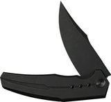 We Knife Co Kyklos Framelock EDC Knife - M390 Titanium Handle Black Stonewash Extended Tang Pocket Clip by We Knife Co Ltd
