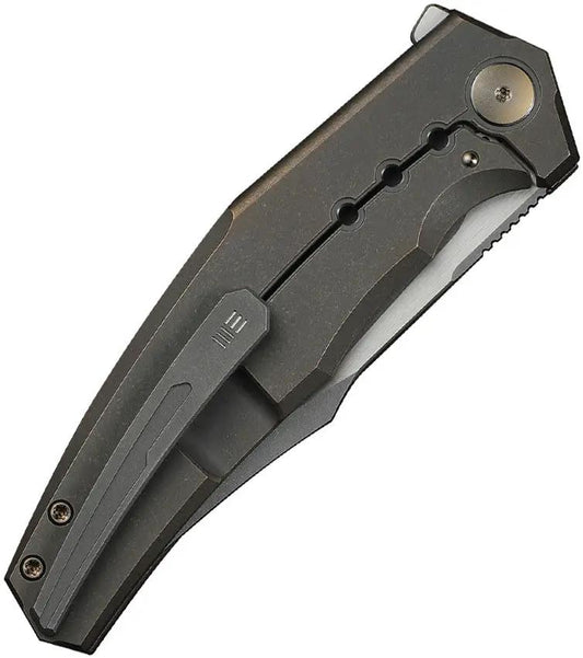 We Knife Co Ltd Kyklos Framelock Folding Knife M390 Titanium Bronze Stonewash - Premium EDC Performance by We Knife Co Ltd