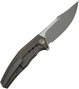 We Knife Co Ltd Kyklos Framelock Folding Knife M390 Titanium Bronze Stonewash - Premium EDC Performance by We Knife Co Ltd