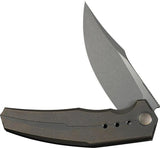 We Knife Co Ltd Kyklos Framelock Folding Knife M390 Titanium Bronze Stonewash - Premium EDC Performance by We Knife Co Ltd