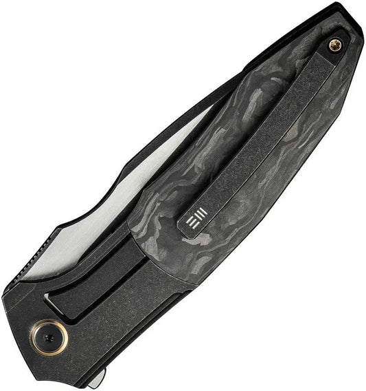 We Knife Archeozoic Interframe WE23091-1 Premium EDC Knife With M390 Blade Titanium Handle And Shredded CF Inlay by We Knife Co Ltd