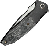 We Knife Archeozoic Interframe WE23091-1 Premium EDC Knife With M390 Blade Titanium Handle And Shredded CF Inlay by We Knife Co Ltd