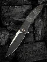 We Knife Archeozoic Interframe WE23091-1 Premium EDC Knife With M390 Blade Titanium Handle And Shredded CF Inlay by We Knife Co Ltd