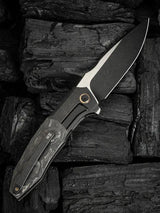 We Knife Archeozoic Interframe WE23091-1 Premium EDC Knife With M390 Blade Titanium Handle And Shredded CF Inlay by We Knife Co Ltd