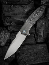 WE Knife Archeozoic Interframe Lock Knife WE23091-2 - Premium M390 Satin Blade for EDC Enthusiasts by We Knife Co Ltd