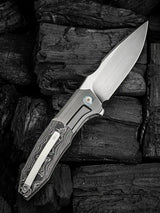 WE Knife Archeozoic Interframe Lock Knife WE23091-2 - Premium M390 Satin Blade for EDC Enthusiasts by We Knife Co Ltd