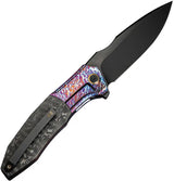WE Knife Archeozoic Interframe Lock WE23091-3 - Premium M390 Blade With Titanium Rose CF Inlay For EDC Collectors by We Knife Co Ltd