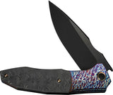 WE Knife Archeozoic Interframe Lock WE23091-3 - Premium M390 Blade With Titanium Rose CF Inlay For EDC Collectors by We Knife Co Ltd